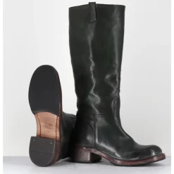 Online MOMA Bottes en cuir esprit bikers - 73404 CUSNA VERDE VERT