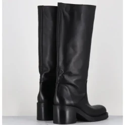 Clearance ELENA IACHI Bottes esprit bikers en cuir - E4050-L NATURE NERO NOIR