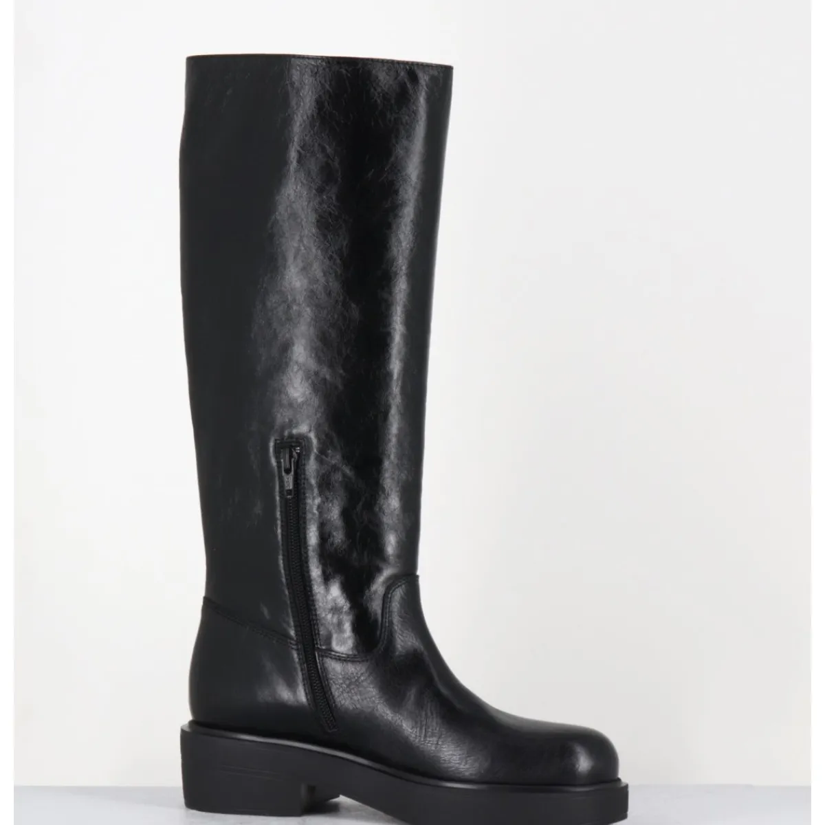 Hot GARRICE LAB Bottes esprit cavalière en cuir - TORI MORODER NERO NOIR