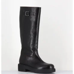 GARRICE LAB Bottes esprit cavalière en cuir - TORI MORODER T MORO MARRON