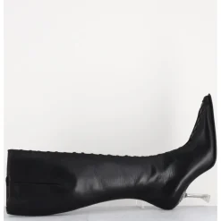 Online MIISTA Bottes hautes en cuir corseté & talon plexi - ALINE TALL BOOTS NOIR