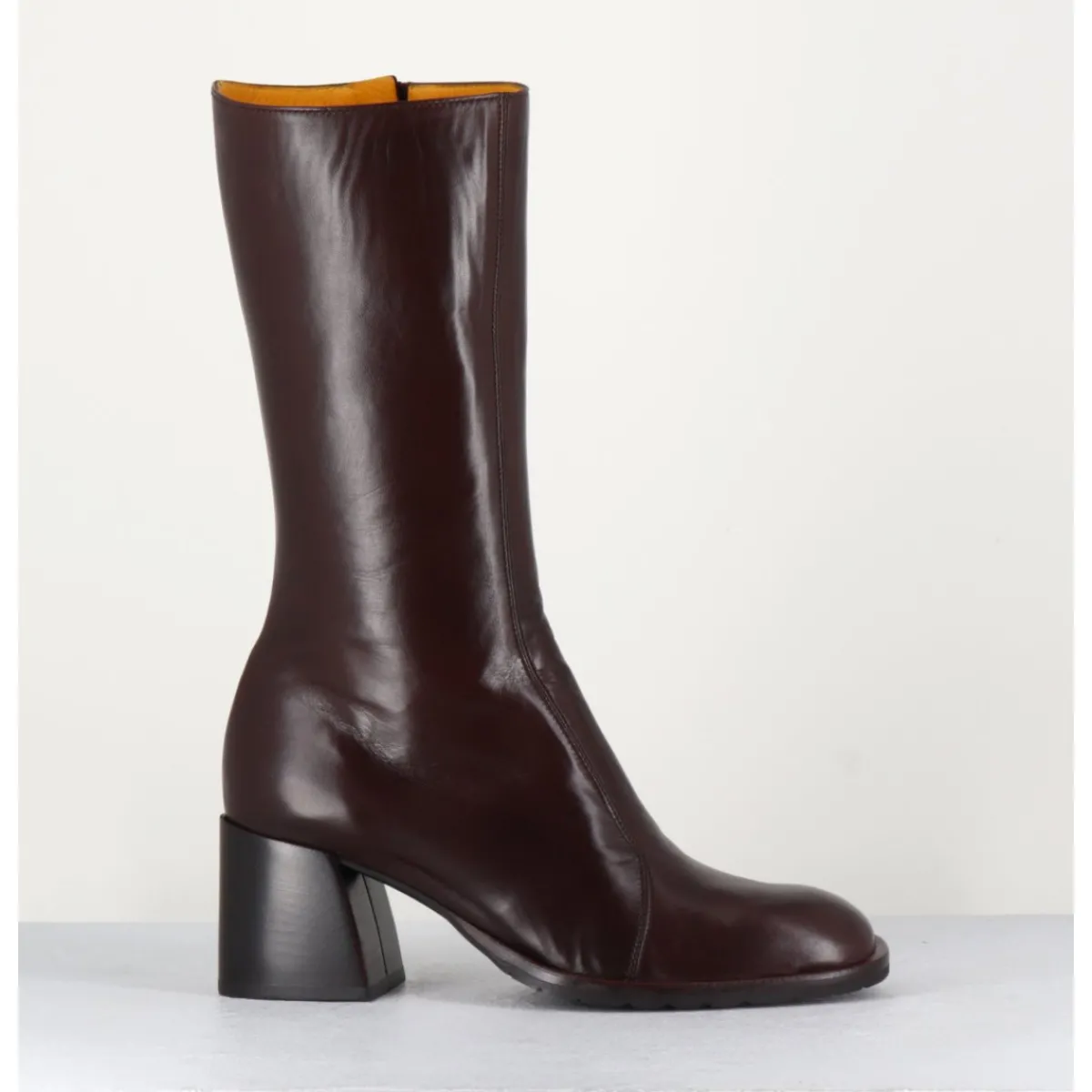 Sale MARA BINI Bottes mi-hautes en cuir souple - R288M SETA CAFE MARRON