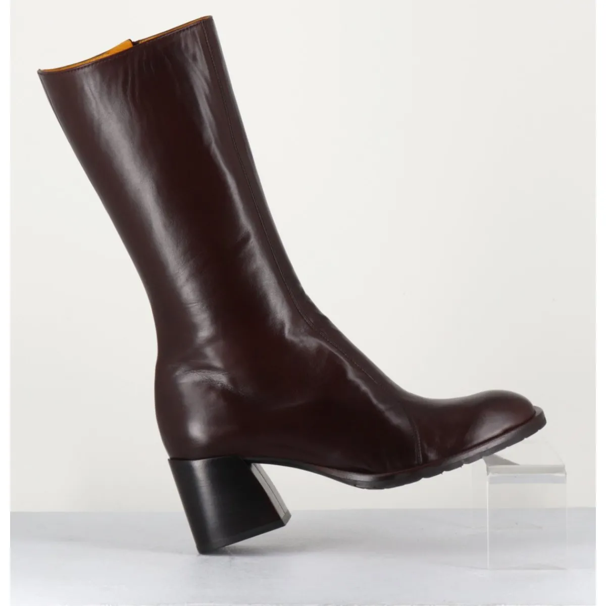 Sale MARA BINI Bottes mi-hautes en cuir souple - R288M SETA CAFE MARRON