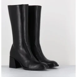Clearance MARA BINI Bottes mi-hautes en cuir souple - R288M SETA NERO NOIR