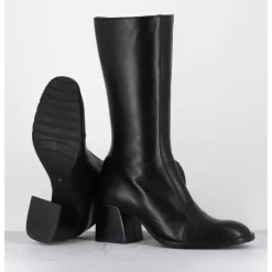 Clearance MARA BINI Bottes mi-hautes en cuir souple - R288M SETA NERO NOIR