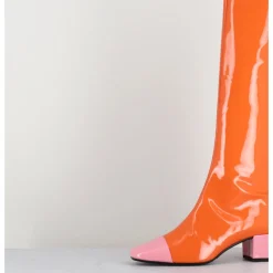Outlet CAREL Bottes 60s vernis & rose - MALAGA VERNIS MANDARINE ORANGE