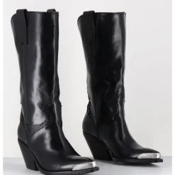 Discount JO GHOST Bottes santiags en cuir serpent & bout métal - 4912 DIVER NERO NOIR