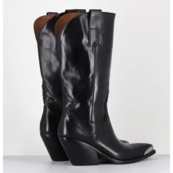 Discount JO GHOST Bottes santiags en cuir serpent & bout métal - 4912 DIVER NERO NOIR