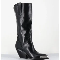 Discount JO GHOST Bottes santiags en cuir serpent & bout métal - 4912 DIVER NERO NOIR