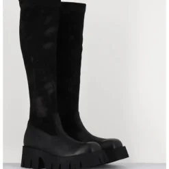 Hot LOFINA Bottes stretch bi-matière cuir - 4225 GAS NERO NOIR