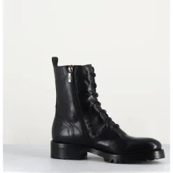 Hot JO GHOST Bottines à boutonnière en cuir - 2738 BUFFALO NERO NOIR