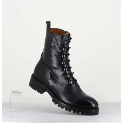 Hot JO GHOST Bottines à boutonnière en cuir - 2738 BUFFALO NERO NOIR