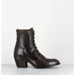 Discount OFFICINE CREATIVE Bottines à boutons esprit XIXe en cuir brossé - SYDNE005 T.CAFFE MARRON