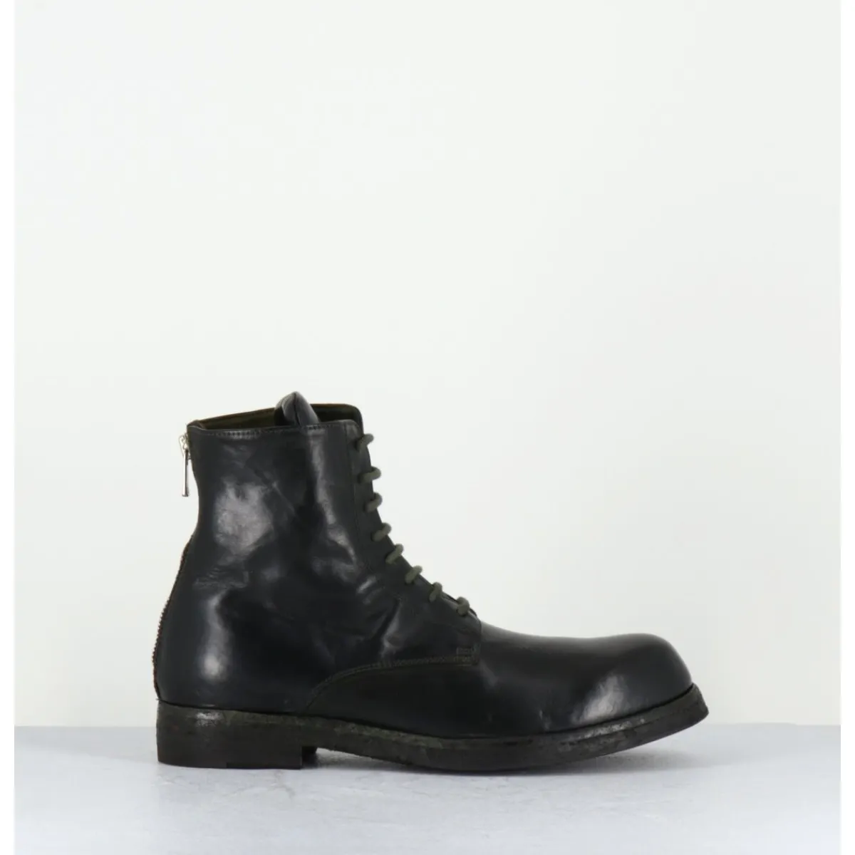 Discount OFFICINE CREATIVE Bottines à lacets en cuir kaki lavées - BULLA DD 302 T.SAFARI