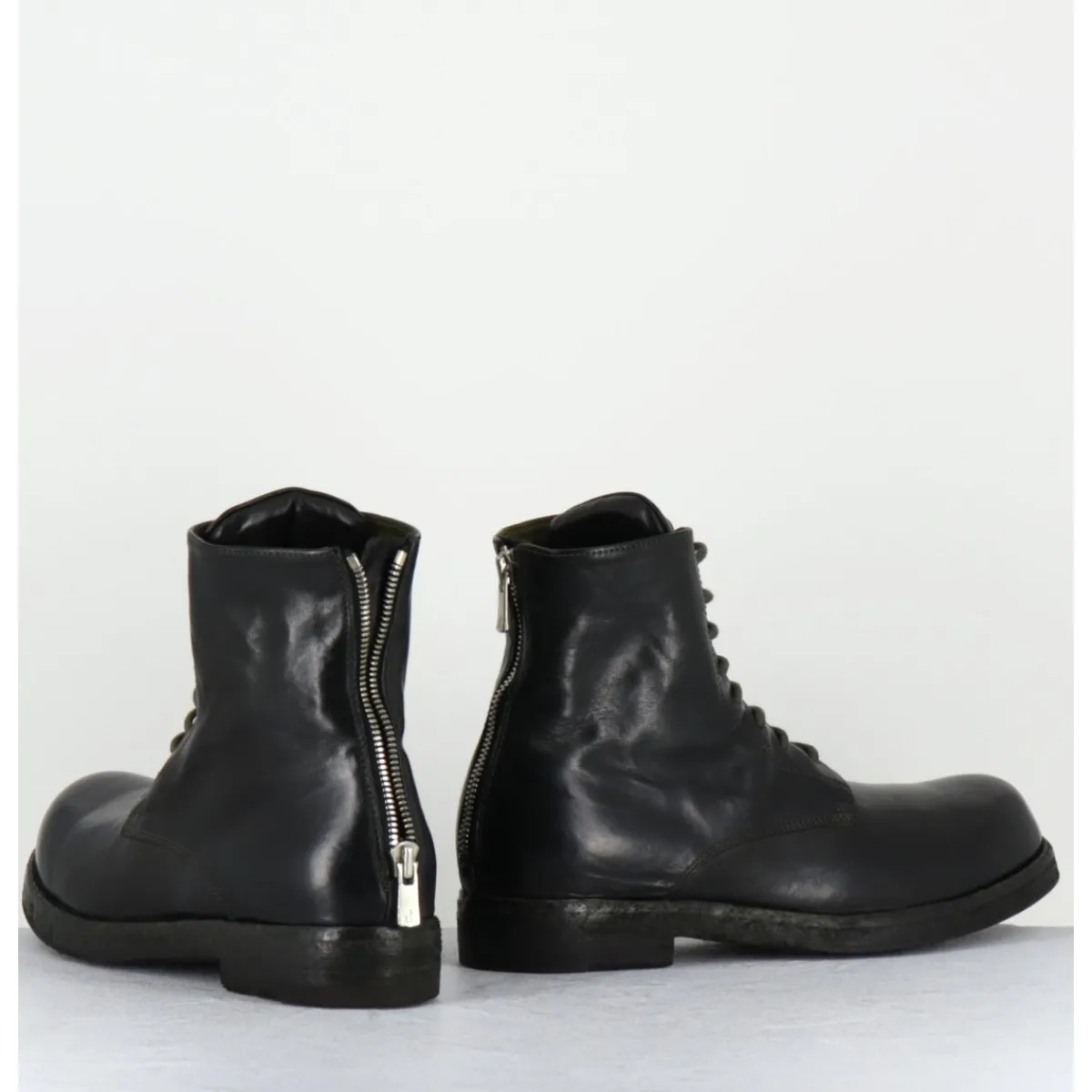 Discount OFFICINE CREATIVE Bottines à lacets en cuir kaki lavées - BULLA DD 302 T.SAFARI