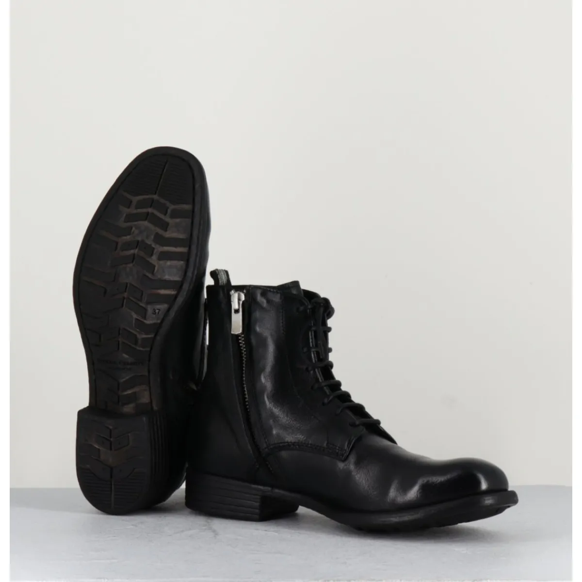 Best OFFICINE CREATIVE Bottines à lacets en cuir - CALIXTE02 NERO NOIR
