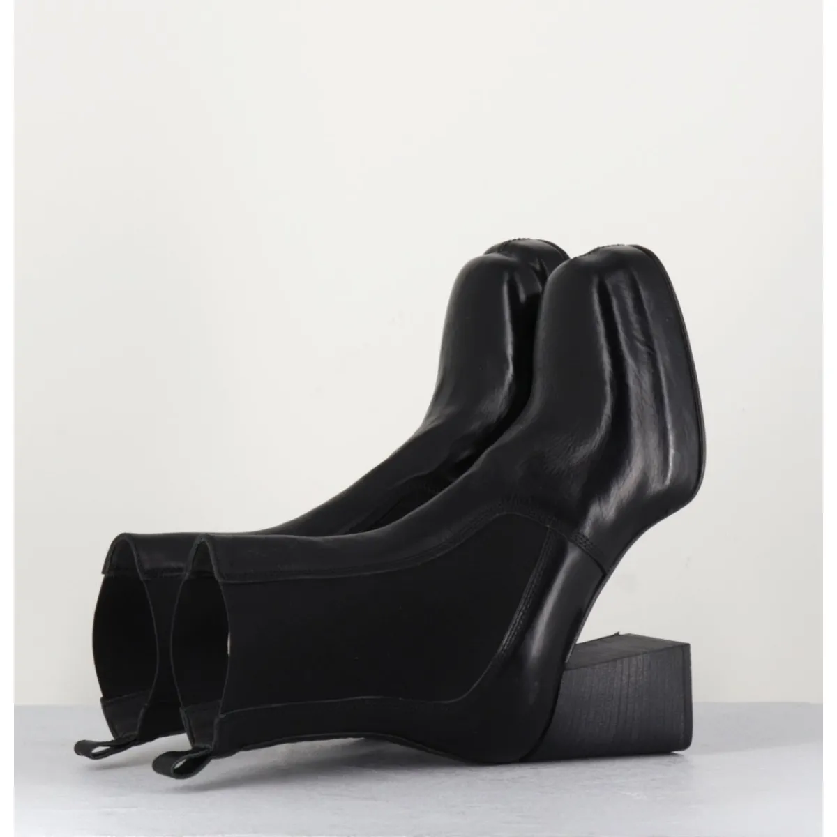 Discount MOMA Bottines chelsea en cuir brillant - CW337 NERO NOIR