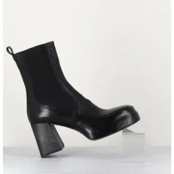 Discount MOMA Bottines chelsea en cuir brillant - CW337 NERO NOIR