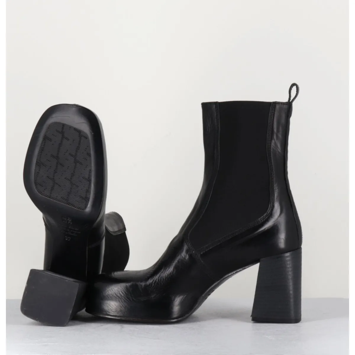 Discount MOMA Bottines chelsea en cuir brillant - CW337 NERO NOIR