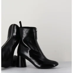 Sale HALMANERA Bottines en cuir brillant très souple - ACE07 NERO NOIR