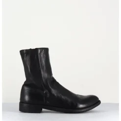 New OFFICINE CREATIVE Bottines en cuir & arrière stretch - MARS043 NERO NOIR