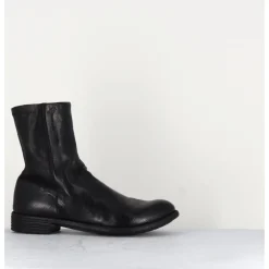 New OFFICINE CREATIVE Bottines en cuir & arrière stretch - MARS043 NERO NOIR