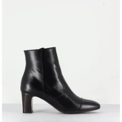 Online GARRICE LAB Bottines petit talons en cuir F568 - NOIR