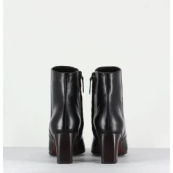 Online GARRICE LAB Bottines petit talons en cuir F568 - NOIR