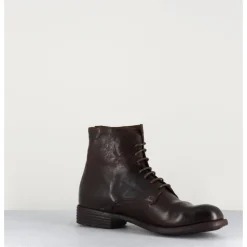 Sale OFFICINE CREATIVE Bottines plates à lacets en cuir - MARS007 MARRON