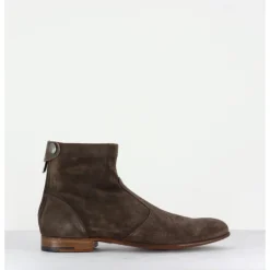 Online ALBERTO FASCIANI Bottines plates courtes en daim beige PERLA37031T - TAUPE