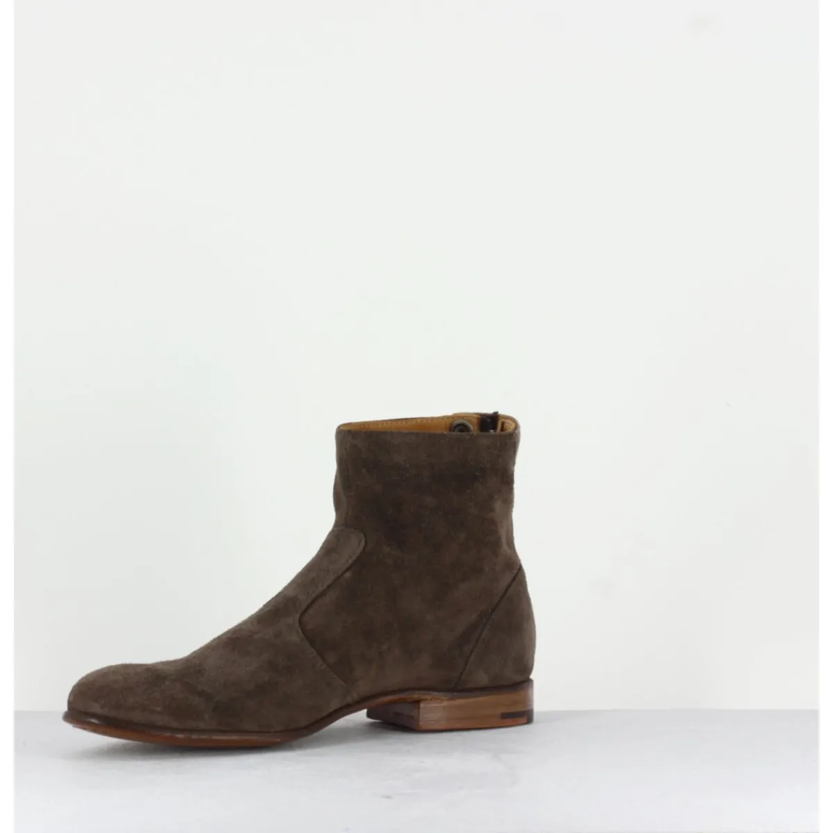 Online ALBERTO FASCIANI Bottines plates courtes en daim beige PERLA37031T - TAUPE