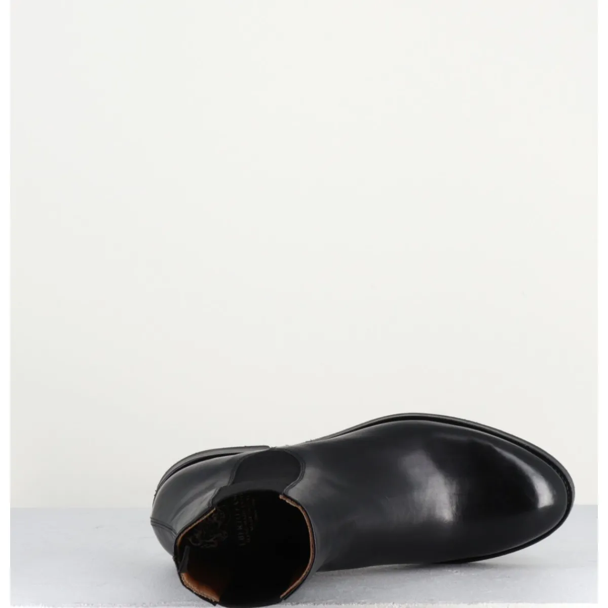 ALBERTO FASCIANI Bottines plates en cuir à élastiques - CAMIL 70017 BLACK NOIR