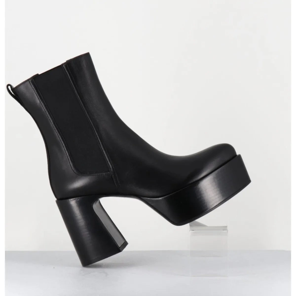 Discount PREMIATA Bouts à plateforme bout pointu cuir - M6571 NAPPA NERO NOIR