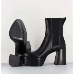 Discount PREMIATA Bouts à plateforme bout pointu cuir - M6571 NAPPA NERO NOIR