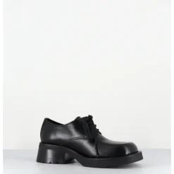 Best E8 BY MIISTA Chaussures à lacets en cuir bout carré - ALTHEA BLACK BROGUES NOIR