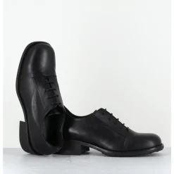 Discount MALLONI Chaussures à lacets en cuir petit talon - TARANTINO X24 BLACK NOIR