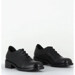 Discount MALLONI Chaussures à lacets en cuir petit talon - TARANTINO X24 BLACK NOIR