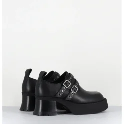 Best E8 BY MIISTA Chaussures à plateforme en cuir boucles & oeillets - UTE BLACK BROGUES NOIR