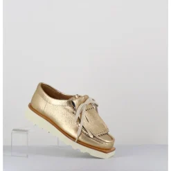 Sale TO&CO Chaussures légères en cuir doré frange amovible - 6549 AIR FRANGIA DORE