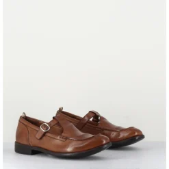 Sale OFFICINE CREATIVE Chaussures Mary-Jane en cuir marron - LEX535 SUGHERO CAMEL