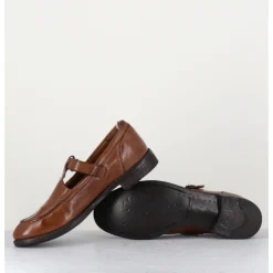 Sale OFFICINE CREATIVE Chaussures Mary-Jane en cuir marron - LEX535 SUGHERO CAMEL