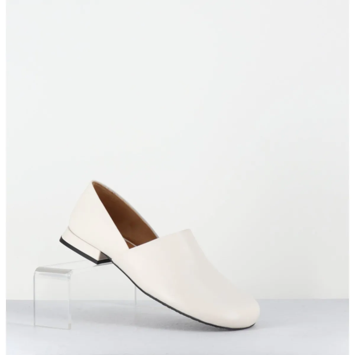 New AUDLEY Chaussures minimalistes en cuir souple cassé - PAOLI MARFIL NAPPA BLANC