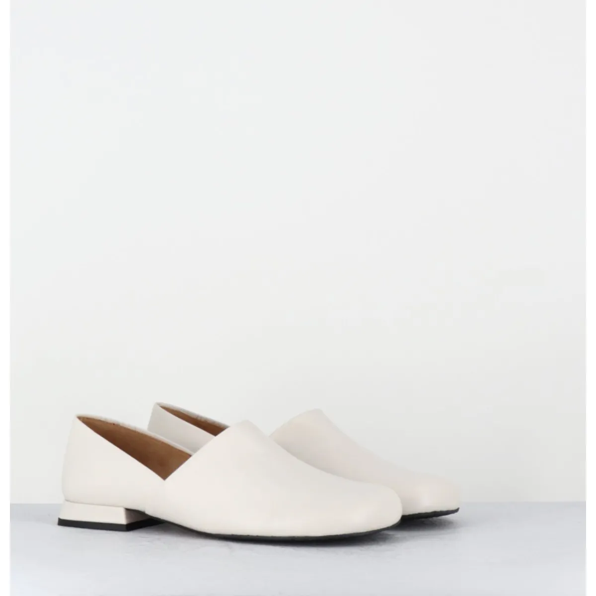 New AUDLEY Chaussures minimalistes en cuir souple cassé - PAOLI MARFIL NAPPA BLANC