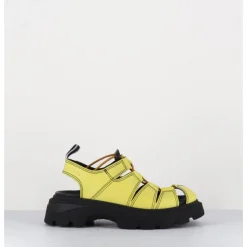 New E8 BY MIISTA Chaussures multi-brides & élastique cuir - EUNICE LIME SANDALS JAUNE