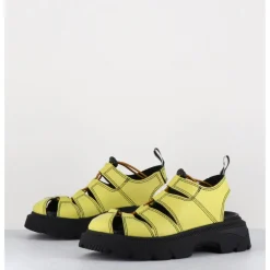 New E8 BY MIISTA Chaussures multi-brides & élastique cuir - EUNICE LIME SANDALS JAUNE