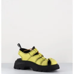 New E8 BY MIISTA Chaussures multi-brides & élastique cuir - EUNICE LIME SANDALS JAUNE