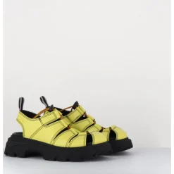 New E8 BY MIISTA Chaussures multi-brides & élastique cuir - EUNICE LIME SANDALS JAUNE