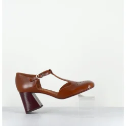 Sale CHIE MIHARA Chaussures salomé en cuir & bordeaux - SYKA DUNPACK CUERO CAMEL