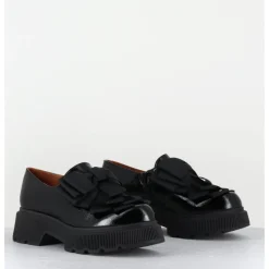 Discount CHIE MIHARA Chaussures semelle épaisse en cuir à noeuds - QAYRO SUCRE NEGRO NOIR
