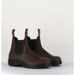 Discount BLUNDSTONE Classic Chelsea Boots cuir mate - 1609 ANTIQUE BROWN MARRON
